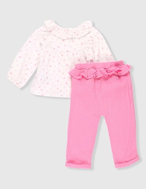 Conjunto Mon Caramel de algodón para bebé niña