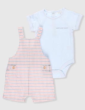Conjunto Mon Caramel de algodón para niño