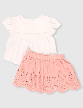 Conjunto Mon Caramel de algodón para bebé niña