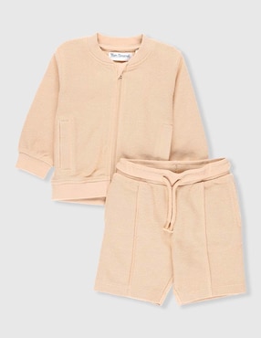 Conjunto Mon Caramel de algodón para niño