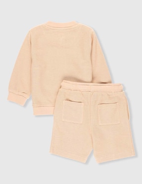 Conjunto Mon Caramel de algodón para niño
