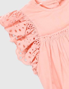 Vestido con calzón Mon Caramel manga mariposa para bebé niña
