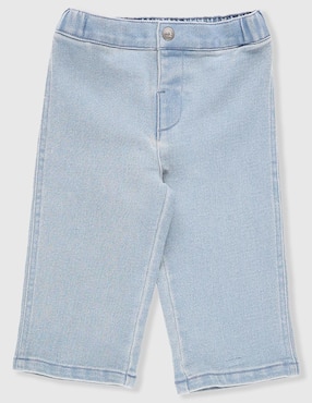 Jeans straight Mon Caramel lavado claro para bebé niña