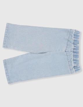 Jeans straight Mon Caramel lavado claro para bebé niña