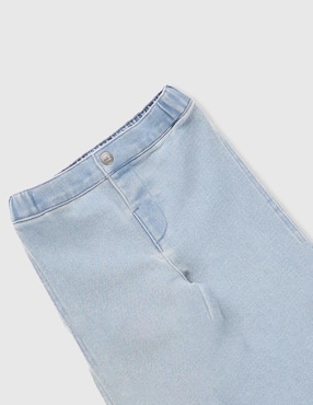 Jeans straight Mon Caramel lavado claro para bebé niña