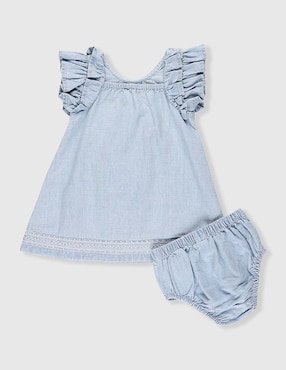 Vestido Mon Caramel manga mariposa para bebé niña