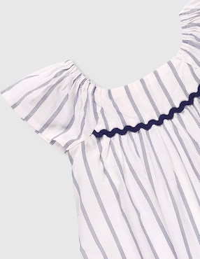 Vestido Mon Caramel manga cap para bebé niña