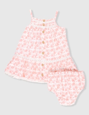 Vestido con calzón Mon Caramel sin manga para bebé niña