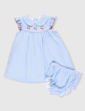 Vestido con calzón Mon Caramel manga volantes para bebé niña