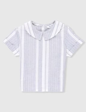 Camisa casual Mon Caramel de algodón manga corta para bebé niño