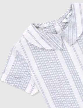 Camisa casual Mon Caramel de algodón manga corta para bebé niño