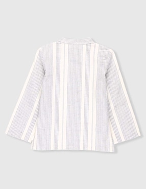 Camisa casual Mon Caramel de algodón manga larga para niño