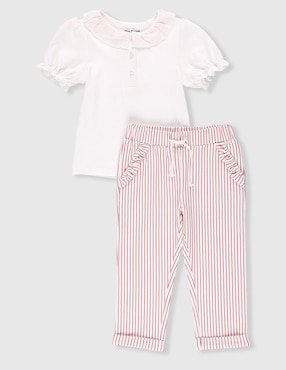 Conjunto Mon Caramel de algodón para bebé niña