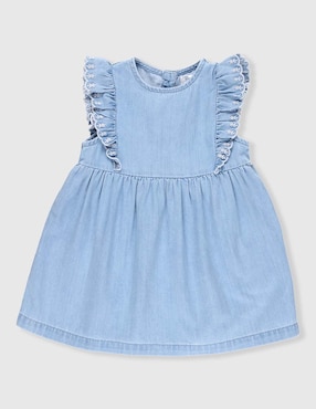 Vestido Mon Caramel manga volantes para bebé niña