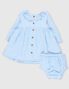 Vestido Mon Caramel manga larga para bebé niña
