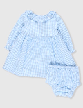 Vestido Mon Caramel manga larga para bebé niña