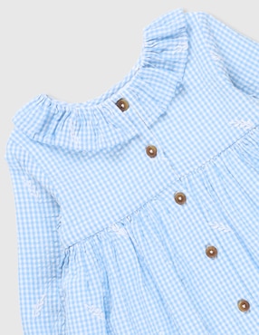 Vestido Mon Caramel manga larga para bebé niña