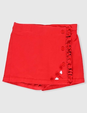 Falda short Mon Caramel de algodón para bebé niña