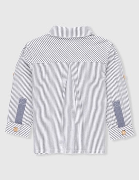 Camisa casual Mon Caramel de algodón manga larga para bebé niño