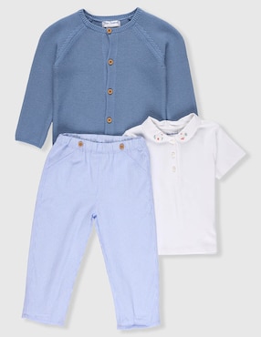 Conjunto casual Mon Caramel de algodón para bebé niño