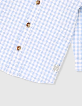 Camisa casual Mon Caramel Collection Collection de algodón manga larga para niño