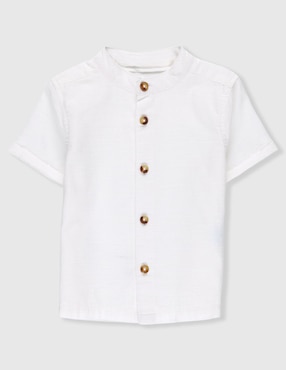 Camisa casual Mon Caramel Collection de algodón manga corta para hombre