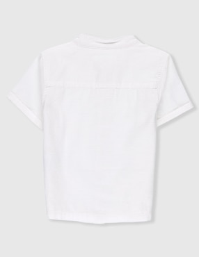 Camisa casual Mon Caramel Collection de algodón manga corta para hombre