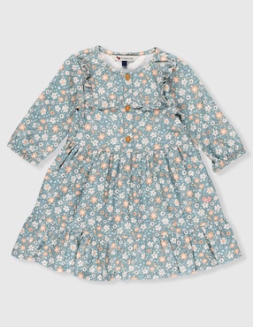 Vestido Ferrioni manga globo para bebé niña