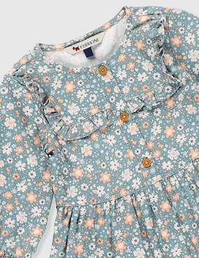 Vestido Ferrioni manga globo para bebé niña