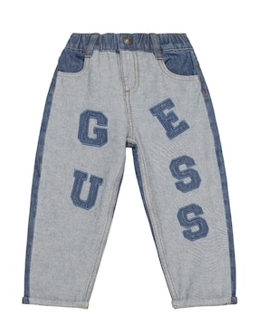 Jeans straight Guess lavado obscuro para bebé niña