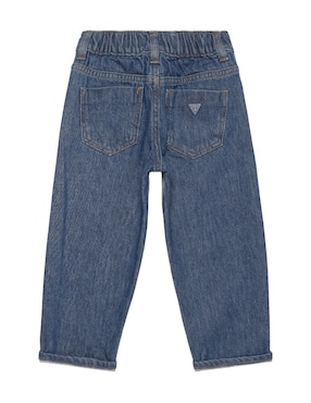 Jeans straight Guess lavado obscuro para bebé niña