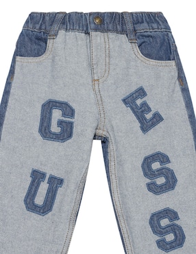 Jeans straight Guess lavado obscuro para bebé niña