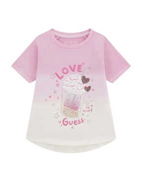 Playera Guess manga corta para bebé niña