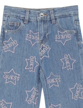 Jeans campana Guess lavado claro para bebé niña