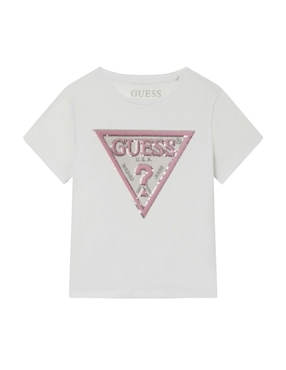 Playera Guess manga corta para bebé niña