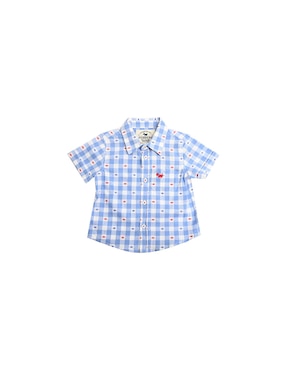 Camisa casual Ferrioni Olaya de algodón manga corta para niño