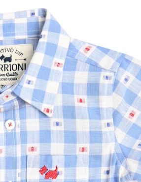 Camisa casual Ferrioni Olaya de algodón manga corta para niño