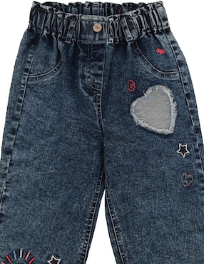 Jeans straight Ferrioni Lucciana M28898 deslavado para niña