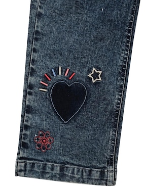 Jeans straight Ferrioni Lucciana M28898 deslavado para niña