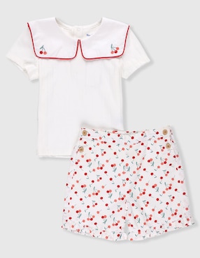 Conjunto casual Mon Caramel de algodón para bebé niña