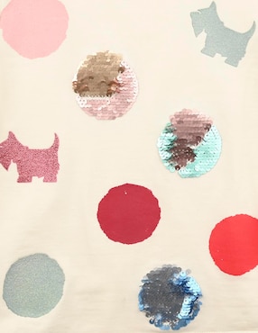 Playera Ferrioni circles manga larga para niña