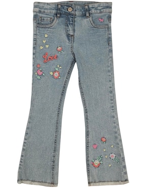Jeans straight Ferrioni Valdivia M28942 deslavado para niña