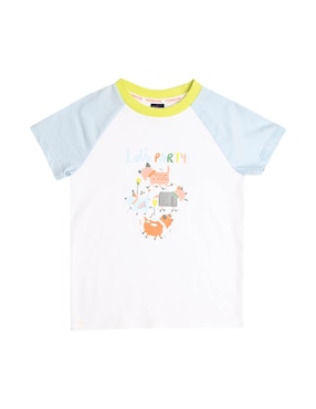 Playera Ferrioni Weber manga regular para niño bebé