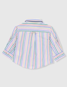 Camisa casual Ferrioni de algodón manga larga para bebé niño