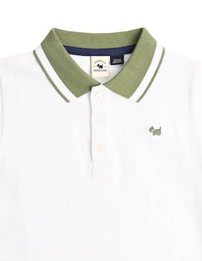 Playera tipo polo Ferrioni Temara de algodón para niño bebé