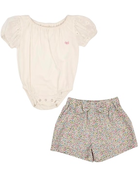 Conjunto Ferrioni Almond de algodón para bebé niña