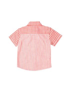 Camisa casual Ferrioni Belene de algodón manga corta para niño