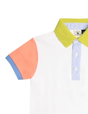 Playera tipo polo Ferrioni Konin de algodón para niño bebé