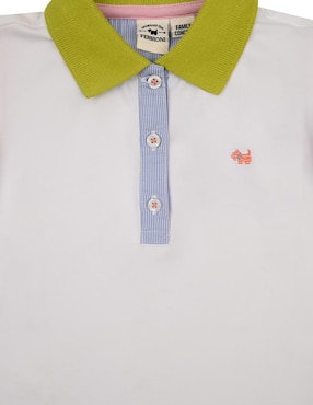 Playera tipo polo Ferrioni Konin de algodón para bebé niña