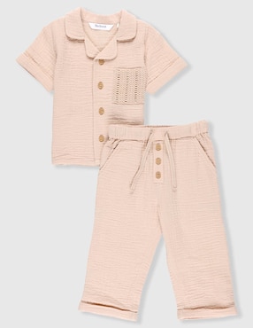 Conjunto casual Mon Caramel de algodón para bebé niño